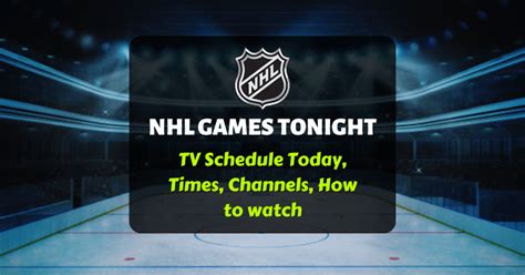 nhl games tonight channels
